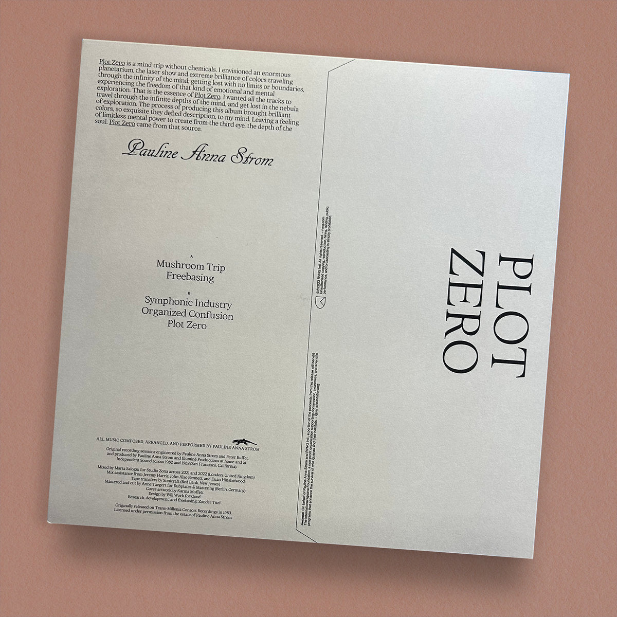 Cover of the vinyl record Pauline Anna Strom - Plot Zero, available at Rekorder.cz