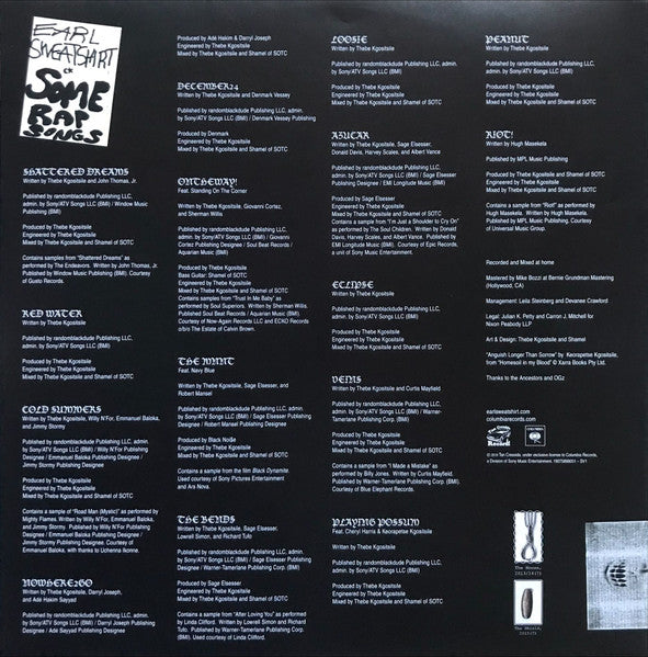 Cover of the vinyl record Earl Sweatshirt - Some Rap Songs, available at Rekorder.cz