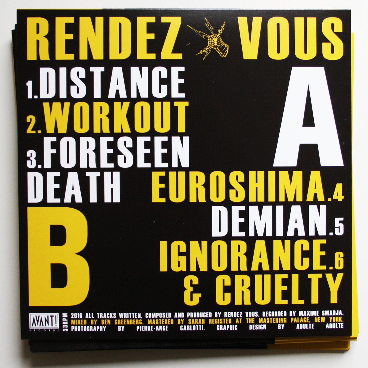 Cover of the vinyl record Rendez Vous - Distance, available at Rekorder.cz