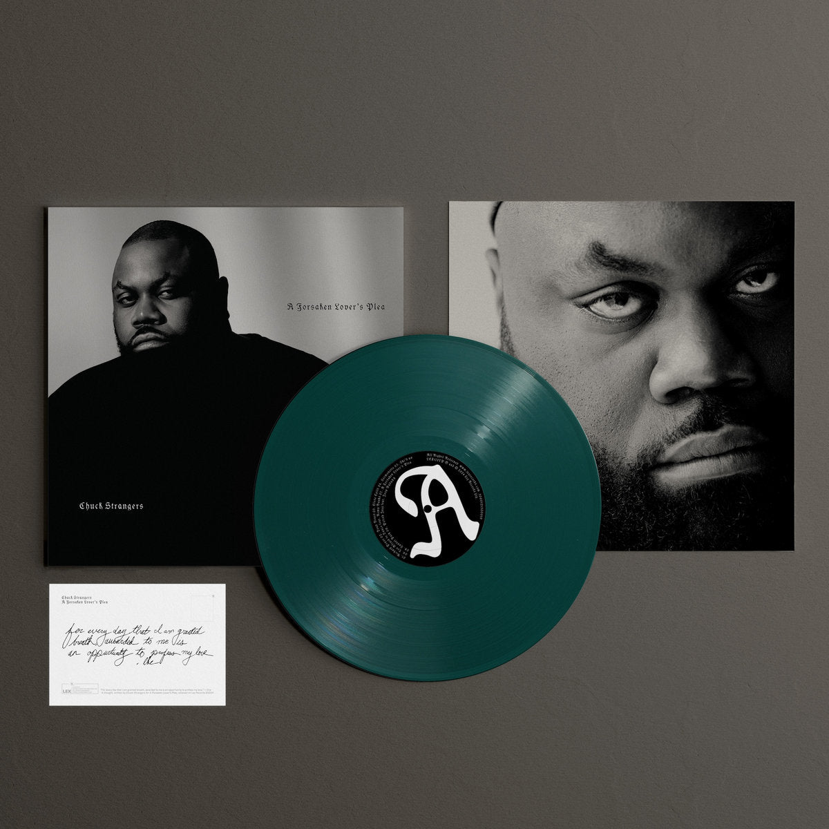Cover of the vinyl record Chuck Strangers - A Forsaken Lover's Pleas (+ FLEXI DISC), available at Rekorder.cz