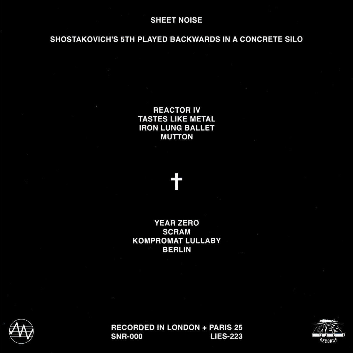 Sheet Noise - Shostakovich's 5th Played Backwards in a Concrete Silo - vinyl record