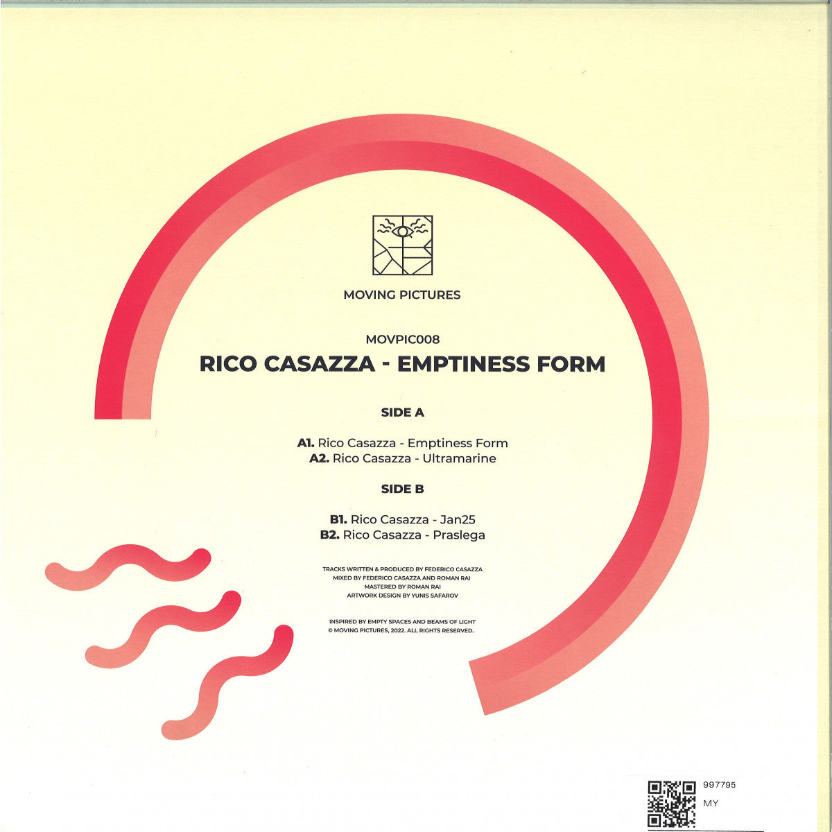 Cover of the vinyl record Rico Casazza - Emptiness Form, available at Rekorder.cz
