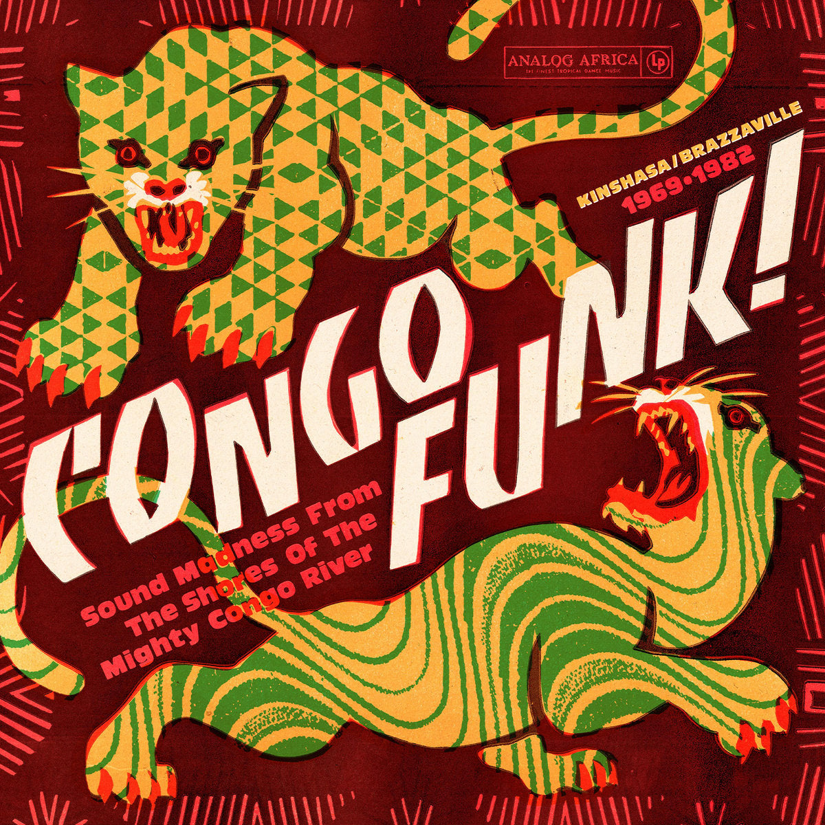 Cover of the vinyl record V/A - Congo Funk! Sound Madness From The Shores Of The Mighty Congo River (Kinshasa/Brazzaville 1969-1982), available at Rekorder.cz
