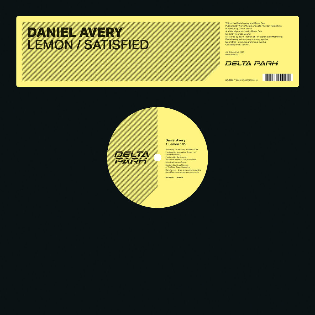Daniel Avery - Lemon / Satisfied